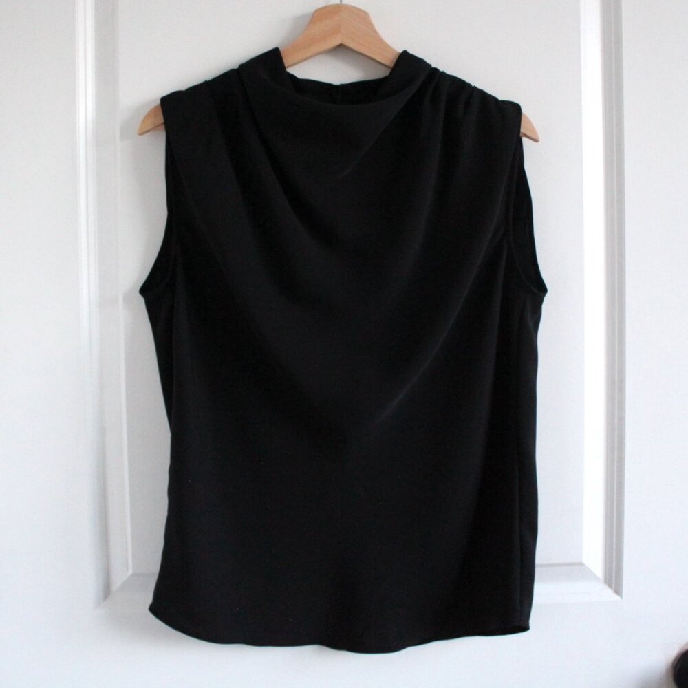 Aritzia “Carter Blouse” Satin Cowl Neck Top